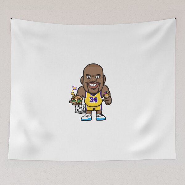 Item preview, Super Stars   "Shaq" O'Neal Cute Cartoon Basketball Art designed and sold by PJDRAW.