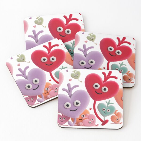 Item preview, Fluffy Happy Hearts Party – Surreal Valentine 3D Characters designed and sold by DualEnergy.