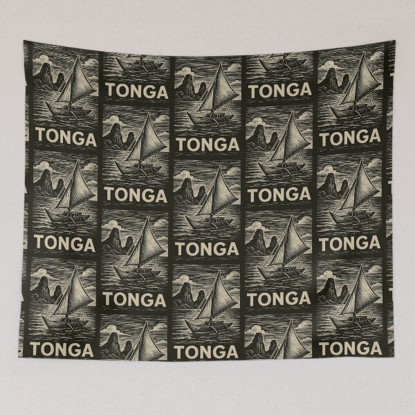 Item preview, Tonga Linocut Style  designed and sold by Thistle-TShop.