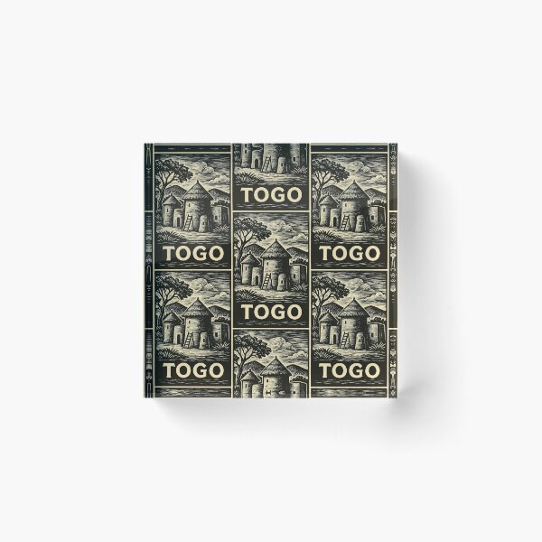 Item preview, Togo Linocut Style  designed and sold by Thistle-TShop.