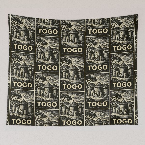 Item preview, Togo Linocut Style  designed and sold by Thistle-TShop.