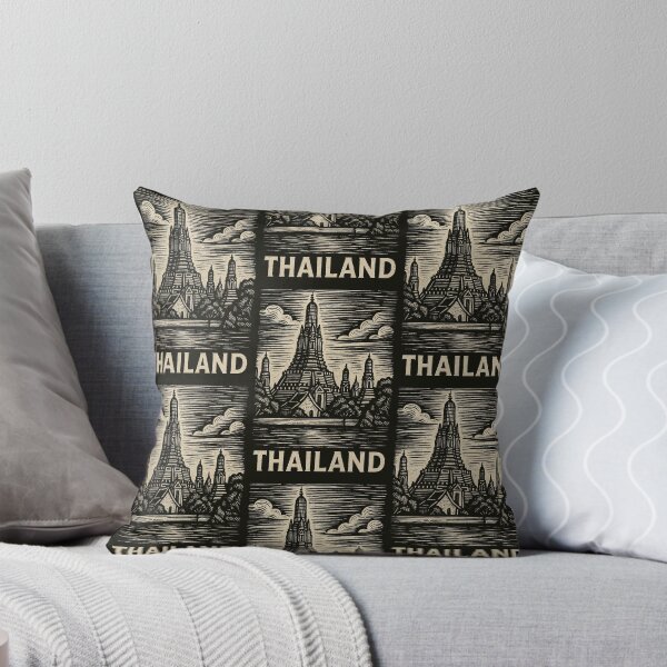 Artikelvorschau, Linolschnitt-Stil aus Thailand entworfen und verkauft von Thistle-TShop.