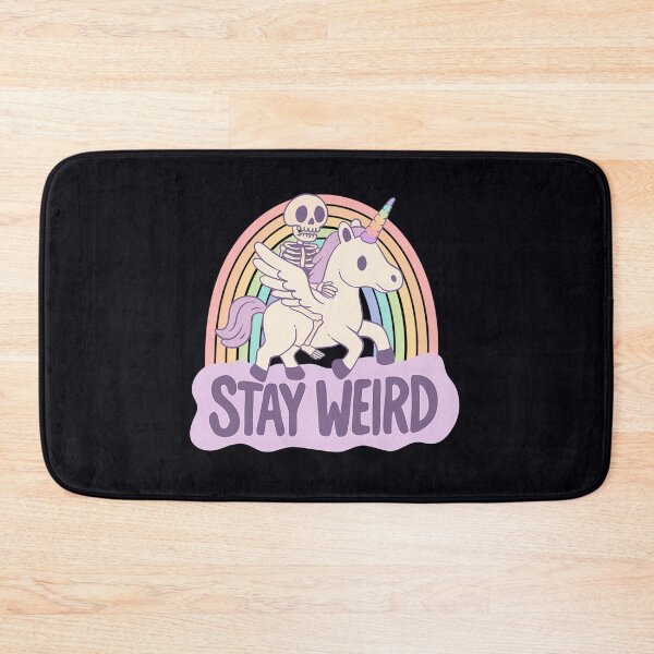 Item preview, Stay Weird Skeleton Unicorn designed and sold by odbkuety83.