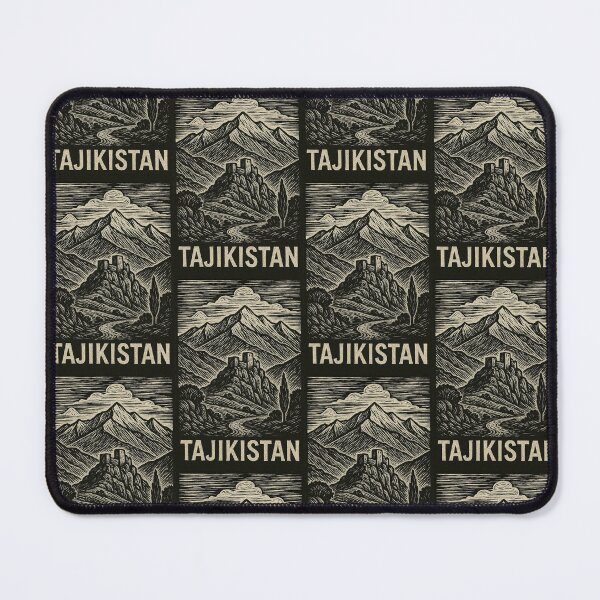 Item preview, Tajikistan Linocut Style designed and sold by Thistle-TShop.