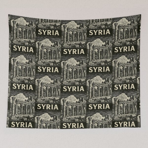 Item preview, Syria Linocut Style  designed and sold by Thistle-TShop.