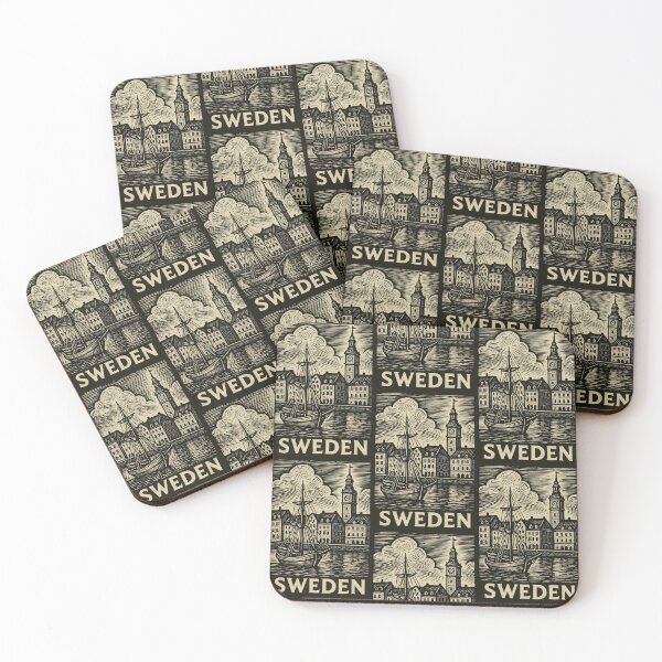 Item preview, Sweden Linocut Style  designed and sold by Thistle-TShop.