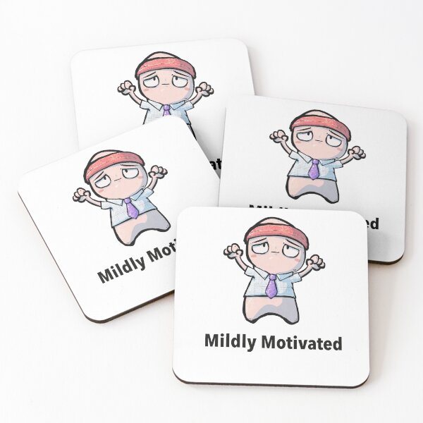 Item preview, Mildly Motivated designed and sold by Cute & Funny Hand-Drawn Prints | Happy Doodle Friends Shop.