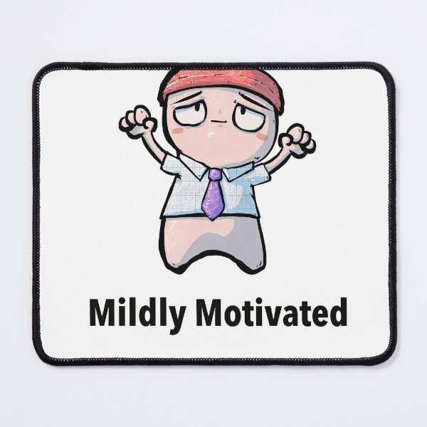 Item preview, Mildly Motivated designed and sold by Cute & Funny Hand-Drawn Prints | Happy Doodle Friends Shop.