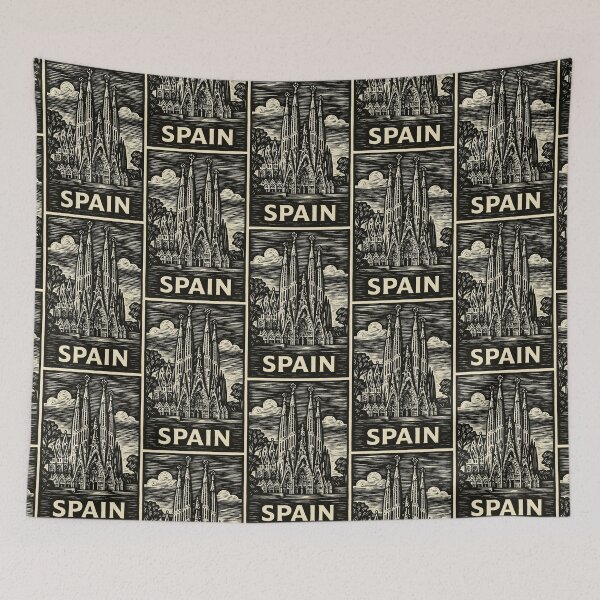 Item preview, Spain Linocut Style  designed and sold by Thistle-TShop.