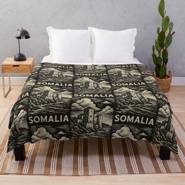 Item preview, Somalia Linocut Style  designed and sold by Thistle-TShop.