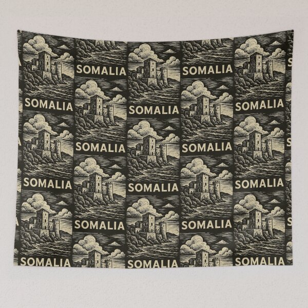 Item preview, Somalia Linocut Style  designed and sold by Thistle-TShop.