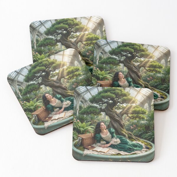Item preview, Woman Reads Under a Bonsai Tree designed and sold by Tridentulus.
