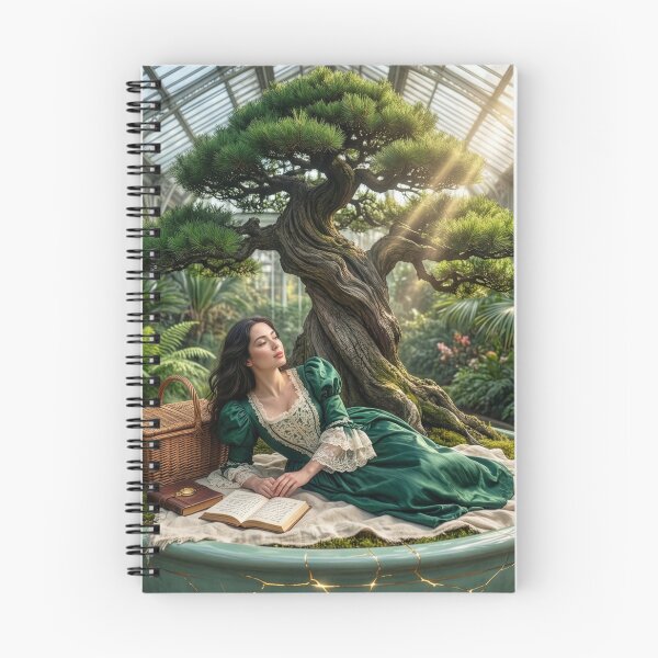 Item preview, Woman Reads Under a Bonsai Tree designed and sold by Tridentulus.