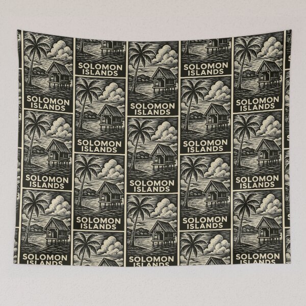 Item preview, Solomon Islands Linocut Style  designed and sold by Thistle-TShop.
