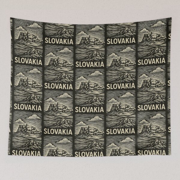 Item preview, Slovakia Linocut Style  designed and sold by Thistle-TShop.