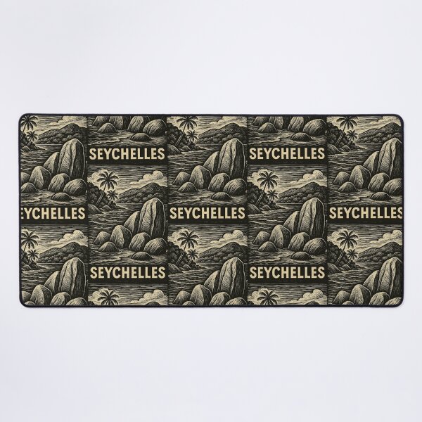 Item preview, Seychelles Linocut Style designed and sold by Thistle-TShop.