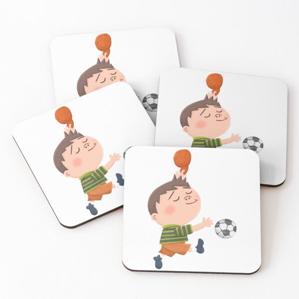 Item preview, Energetic Soccer Boy Sticker - Playful Little Footballer designed and sold by Art Freecia.