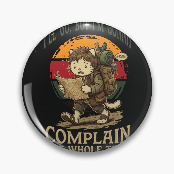 Item preview, Funny Reluctant Hiker Cat - I'll Go But I'm Gonna Complain designed and sold by AdyKurniawan.