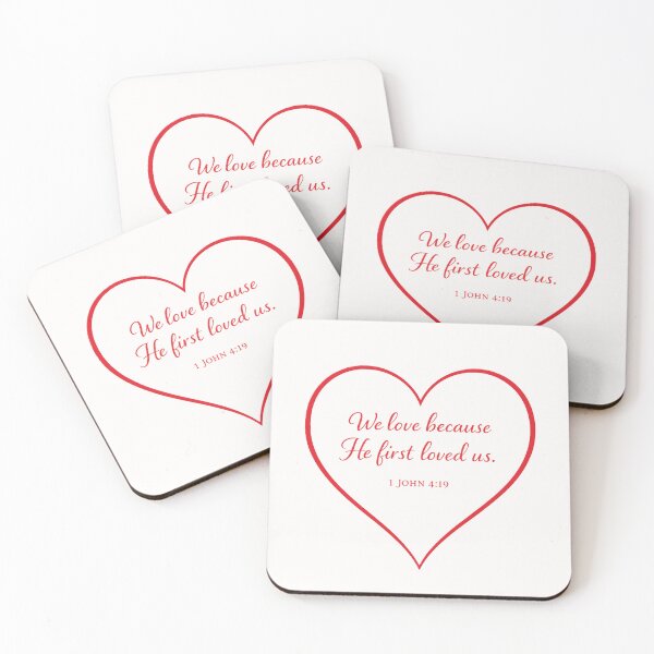 Item preview, Loved First – 1 John 4:19 Scripture Heart designed and sold by TheJoyfulPen.