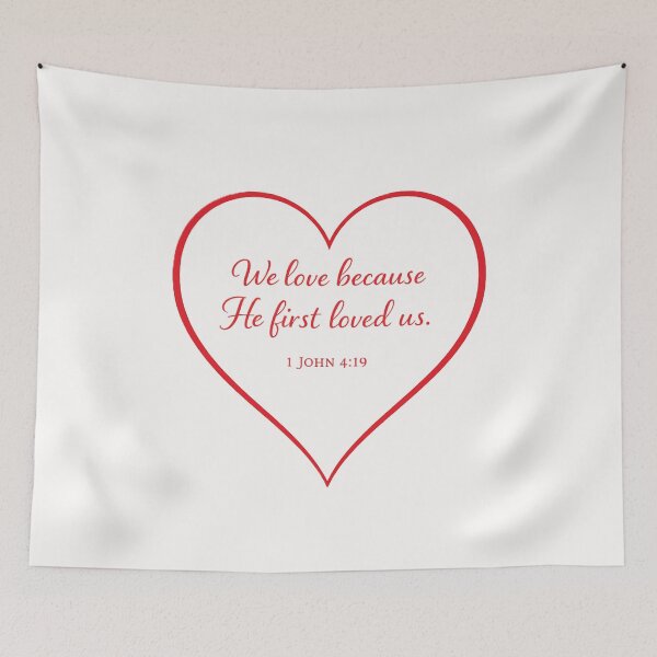 Item preview, Loved First – 1 John 4:19 Scripture Heart designed and sold by TheJoyfulPen.