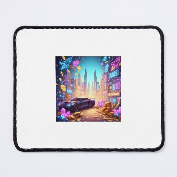 Item preview, Crypto Wealth in a Neon Future City designed and sold by TrendTonic1.