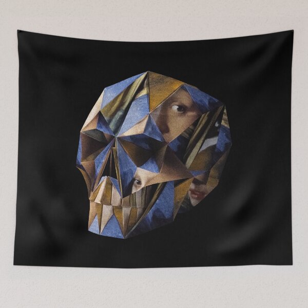 Item preview, Copy of Pearl Earring Origami Skull;Black designed and sold by Studio Uzushiki.