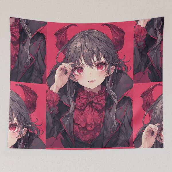 Item preview, Anime vampire on a red background designed and sold by ArtsJulian.