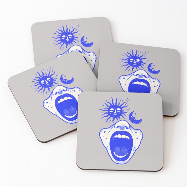 Item preview, Yawning mouth with celestial moon and sun designed and sold by Newrealis.