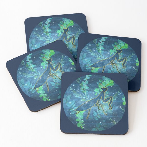 Item preview, Galaxy Praying Mantis Botanical Stars illustration designed and sold by 3DDesignSpot.
