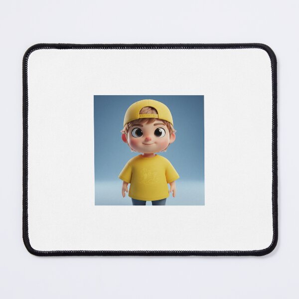 Item preview, Cute 3D Cartoon Boy Character in Yellow Outfit designed and sold by TrendTonic1.