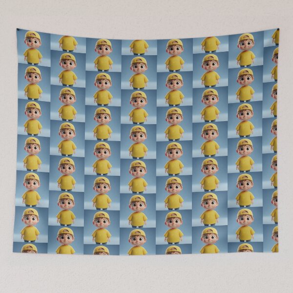 Item preview, Cute 3D Cartoon Boy Character in Yellow Outfit designed and sold by TrendTonic1.