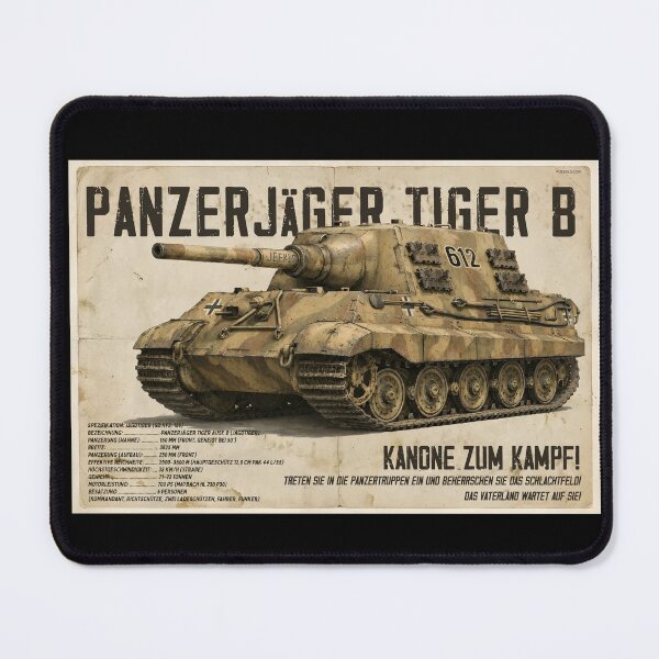 Item preview, Vintage JägdTiger Heavy Tank Destroyer Propaganda Poster – German WWII Panzerjäger Poster designed and sold by Jeeklsdotcom.