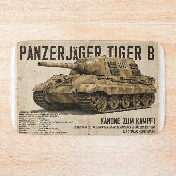 Item preview, Vintage JägdTiger Heavy Tank Destroyer Propaganda Poster – German WWII Panzerjäger Poster designed and sold by Jeeklsdotcom.