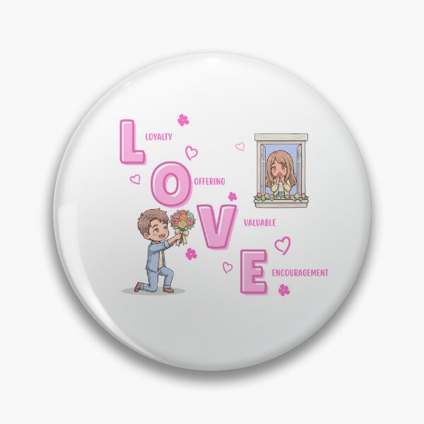 Item preview, Cute LOVE Acronym Couple Illustration – Valentine Loyalty Offering Valuable Encouragement Gift designed and sold by Beeform.