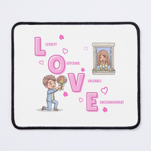 Item preview, Cute LOVE Acronym Couple Illustration – Valentine Loyalty Offering Valuable Encouragement Gift designed and sold by Beeform.