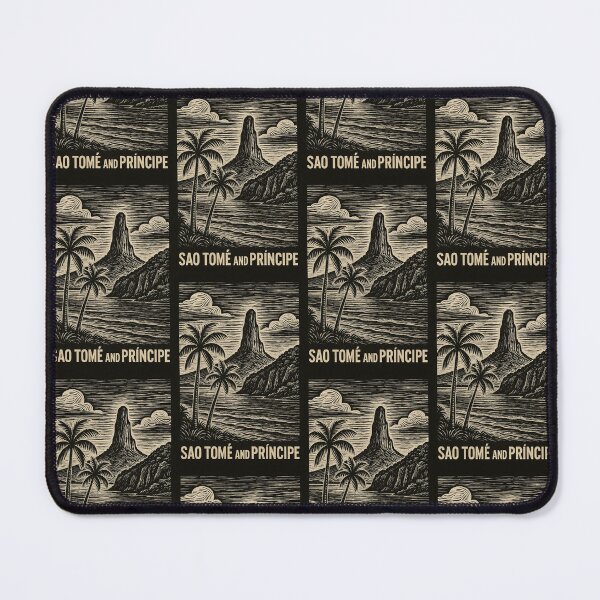 Item preview, São Tomé and Príncipe Linocut Style designed and sold by Thistle-TShop.