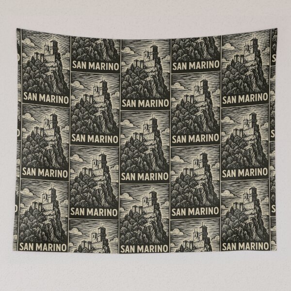 Item preview, San Marino Linocut Style  designed and sold by Thistle-TShop.