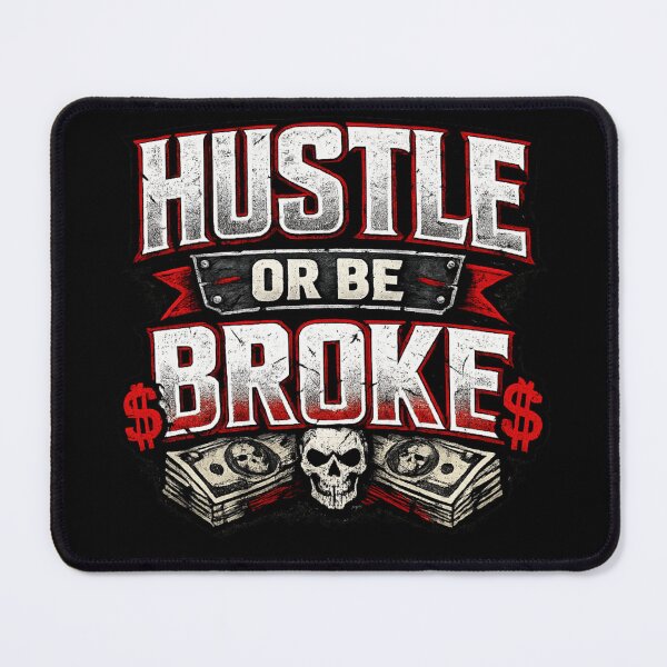 Item preview, Hustle Or Be Broke Aggressive Grind Motivation Design designed and sold by Wolf Garage.