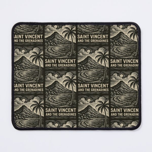 Item preview, Saint Vincent and the Grenadines Linocut Style designed and sold by Thistle-TShop.