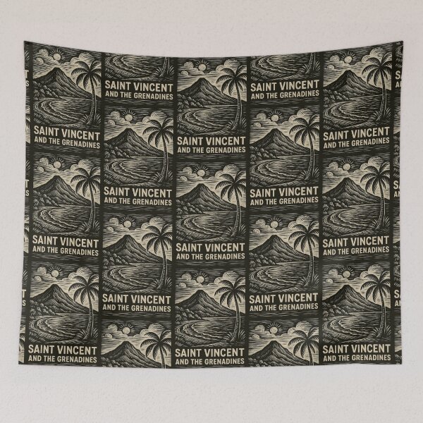 Item preview, Saint Vincent and the Grenadines Linocut Style  designed and sold by Thistle-TShop.