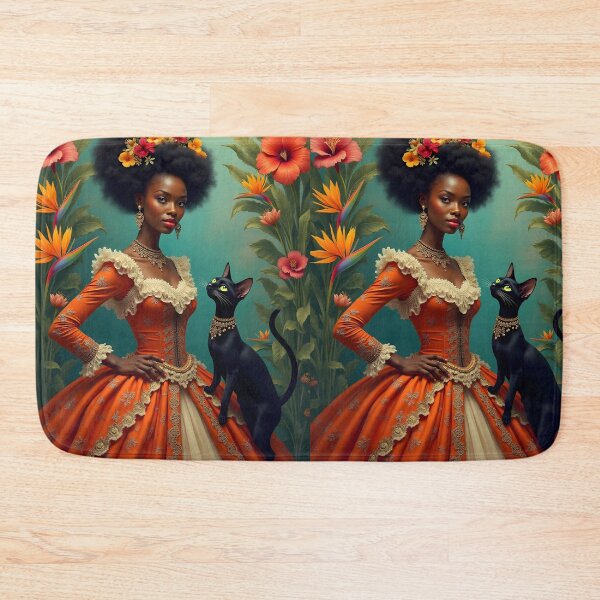 Item preview, Afro Victorian Woman with Cat designed and sold by ChloeDesigns401.