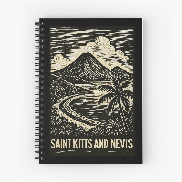 Item preview, Saint Kitts and Nevis Linocut Style  designed and sold by Thistle-TShop.