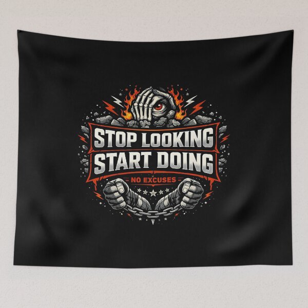 Item preview, Stop Looking, Start Doing – No Excuses Streetwear Logo designed and sold by ZayCreates.