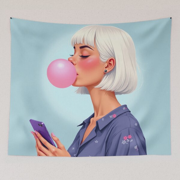Item preview, Quiet Signal in Blush Air designed and sold by Dream Bloom Gallery.