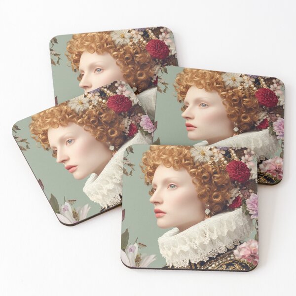 Item preview,  ROYAL – Elizabethan Inspired Fashion Magazine Poster, Tudor Era Queen Aesthetic Illustration designed and sold by Mindrender.