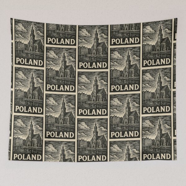 Item preview, Poland Linocut Style  designed and sold by Thistle-TShop.