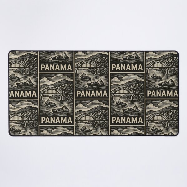 Item preview, Panama Linocut Style  designed and sold by Thistle-TShop.