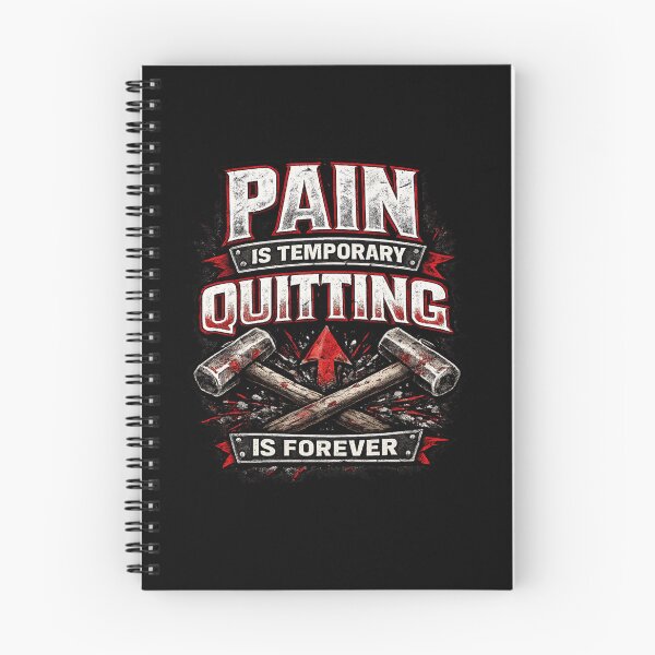 Item preview, Pain Is Temporary Quitting Is Forever Aggressive Grind Motivation designed and sold by Wolf Garage.