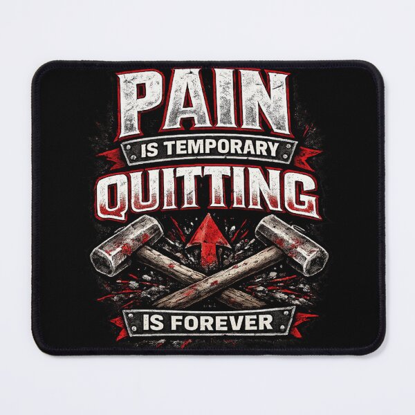 Item preview, Pain Is Temporary Quitting Is Forever Aggressive Grind Motivation designed and sold by Wolf Garage.