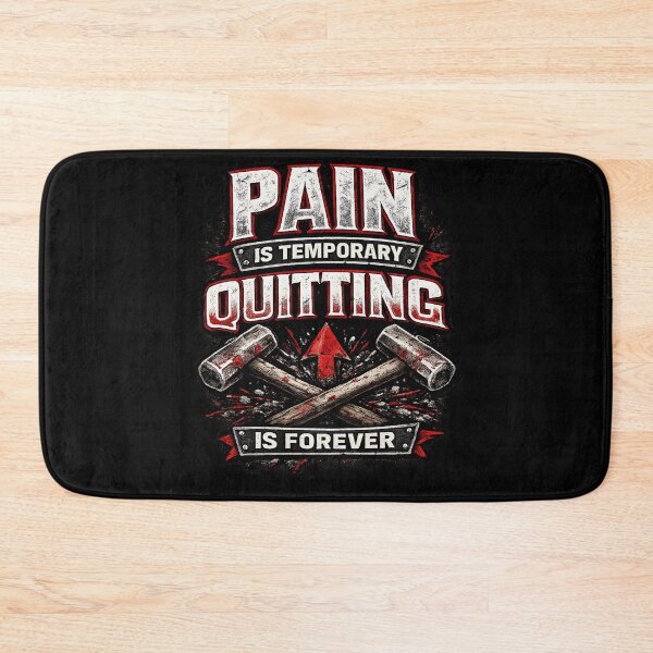 Item preview, Pain Is Temporary Quitting Is Forever Aggressive Grind Motivation designed and sold by Wolf Garage.